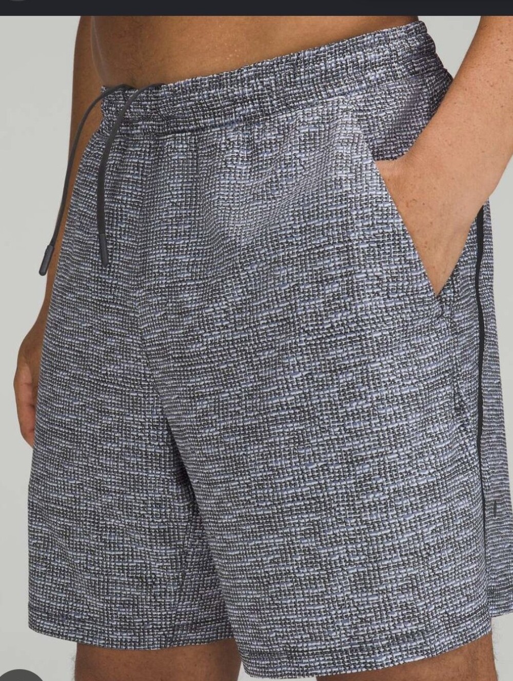 Lululemon Pace Breaker Mens Black and White Athletic Shorts Size XXL